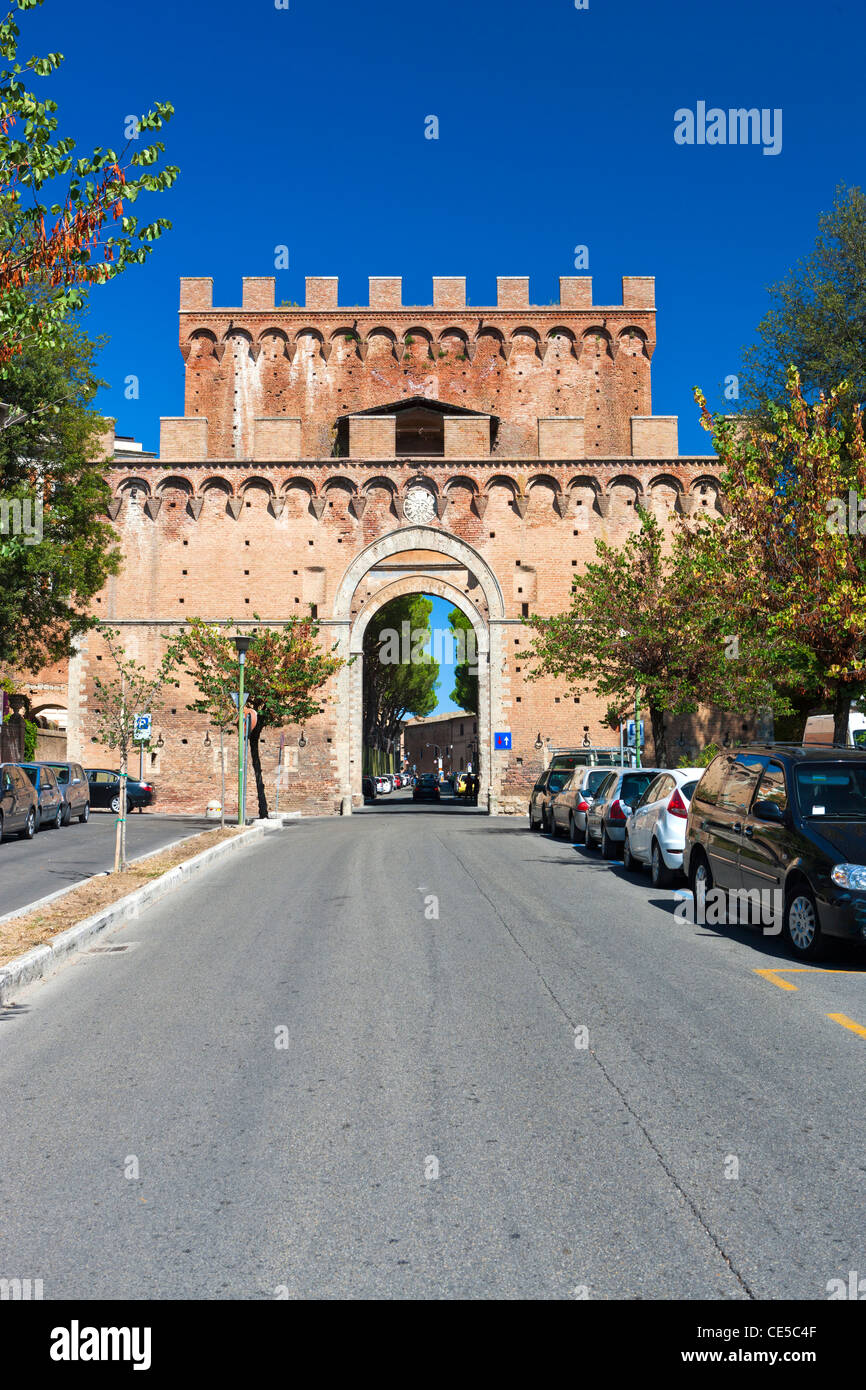 Entrance Gate To The Historic City Of Siena Siena Province Tuscany