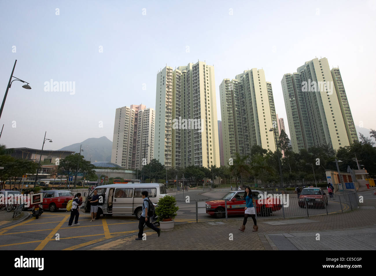 housing apartment blocks in tung chung lantau island hong kong hksar china asia Stock Photo Alamy