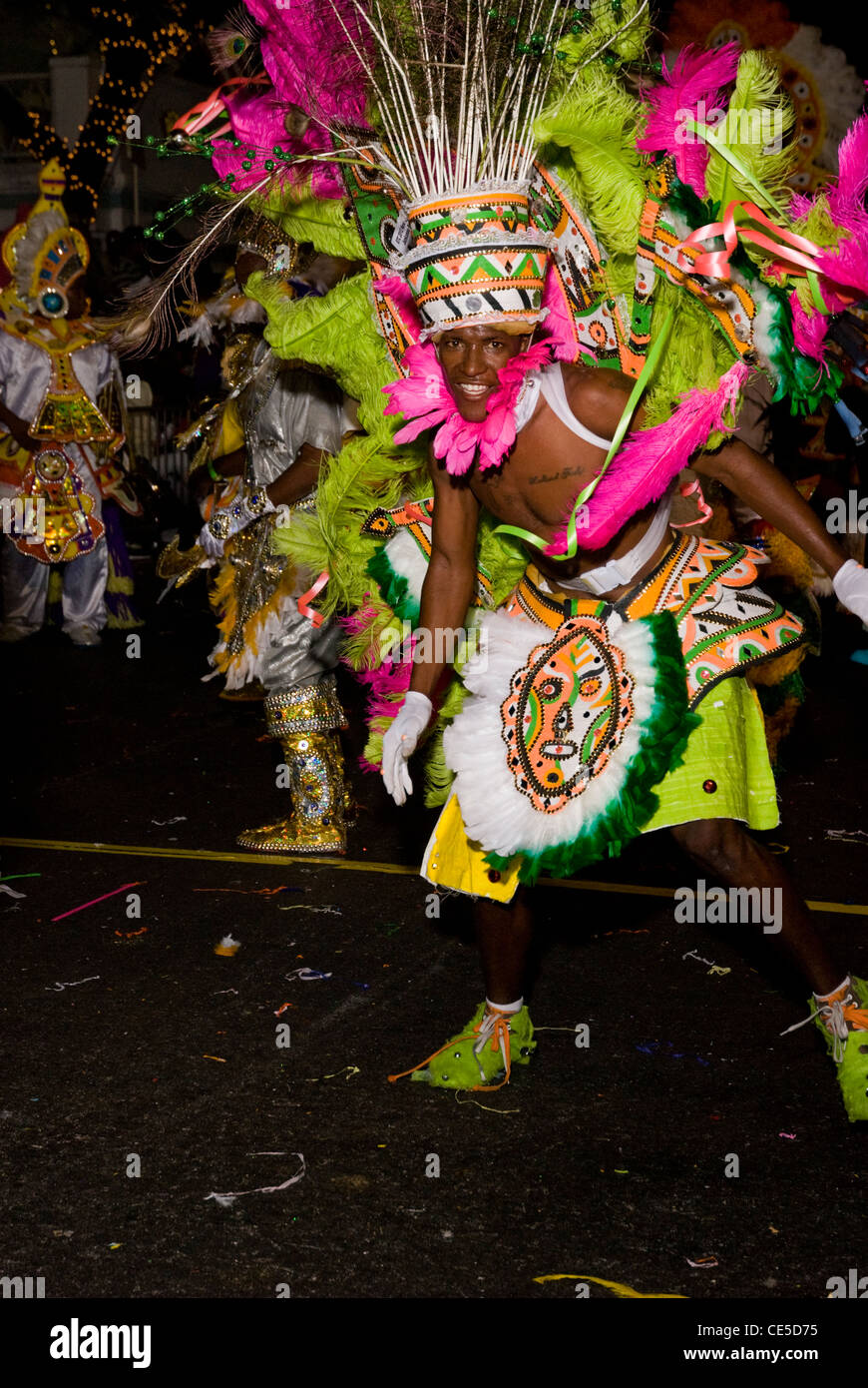 Junkanoo, New Year's Day Parade, Music Makers, Nassau, Bahamas Stock Photo