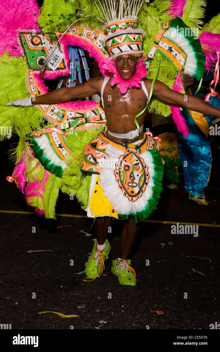 Junkanoo, New Year's Day Parade, Music Makers, Nassau, Bahamas Stock Photo