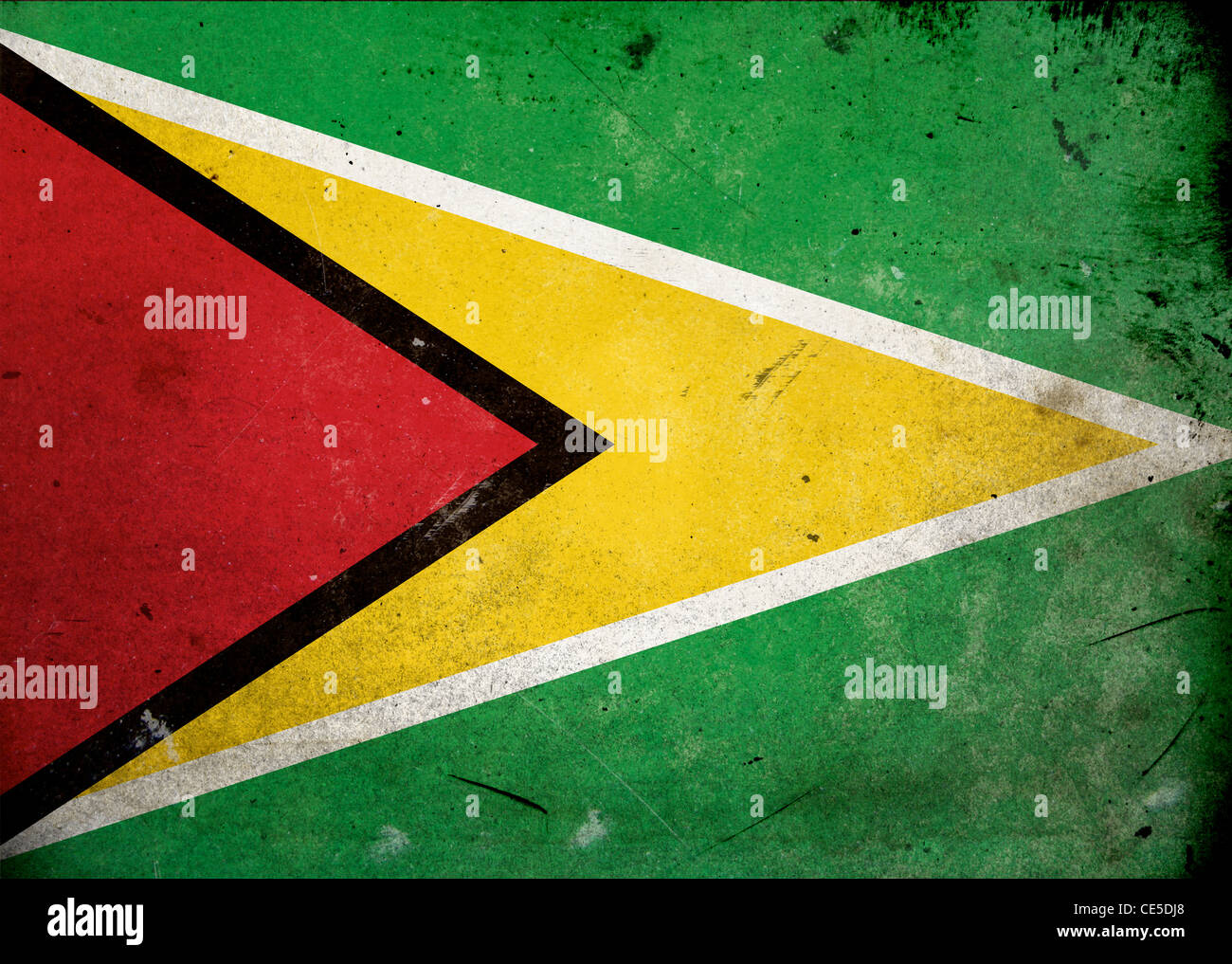 The flag of Guyana on old and vintage grunge texture Stock Photo - Alamy