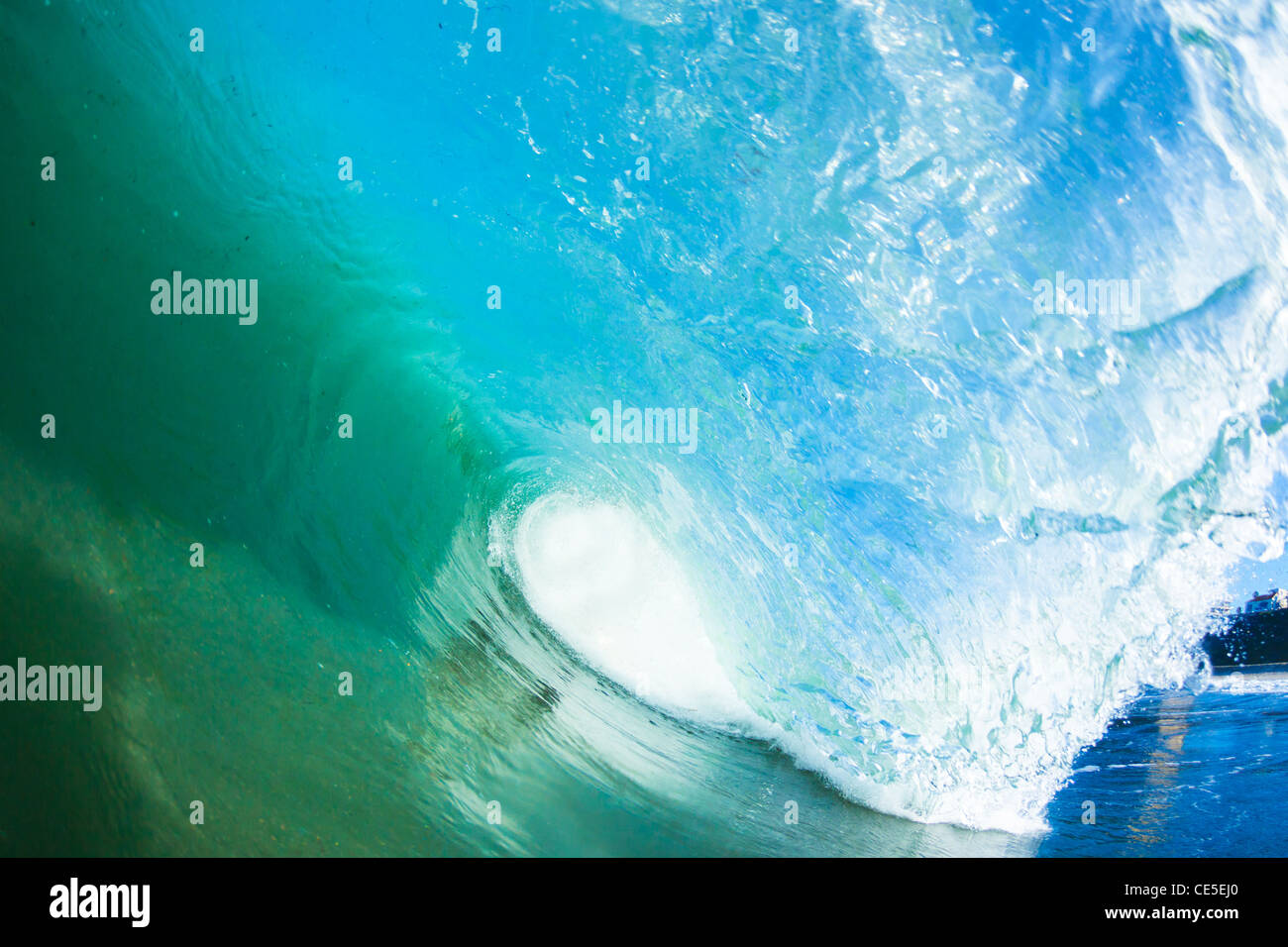 Blue Ocean Wave Stock Photo - Alamy