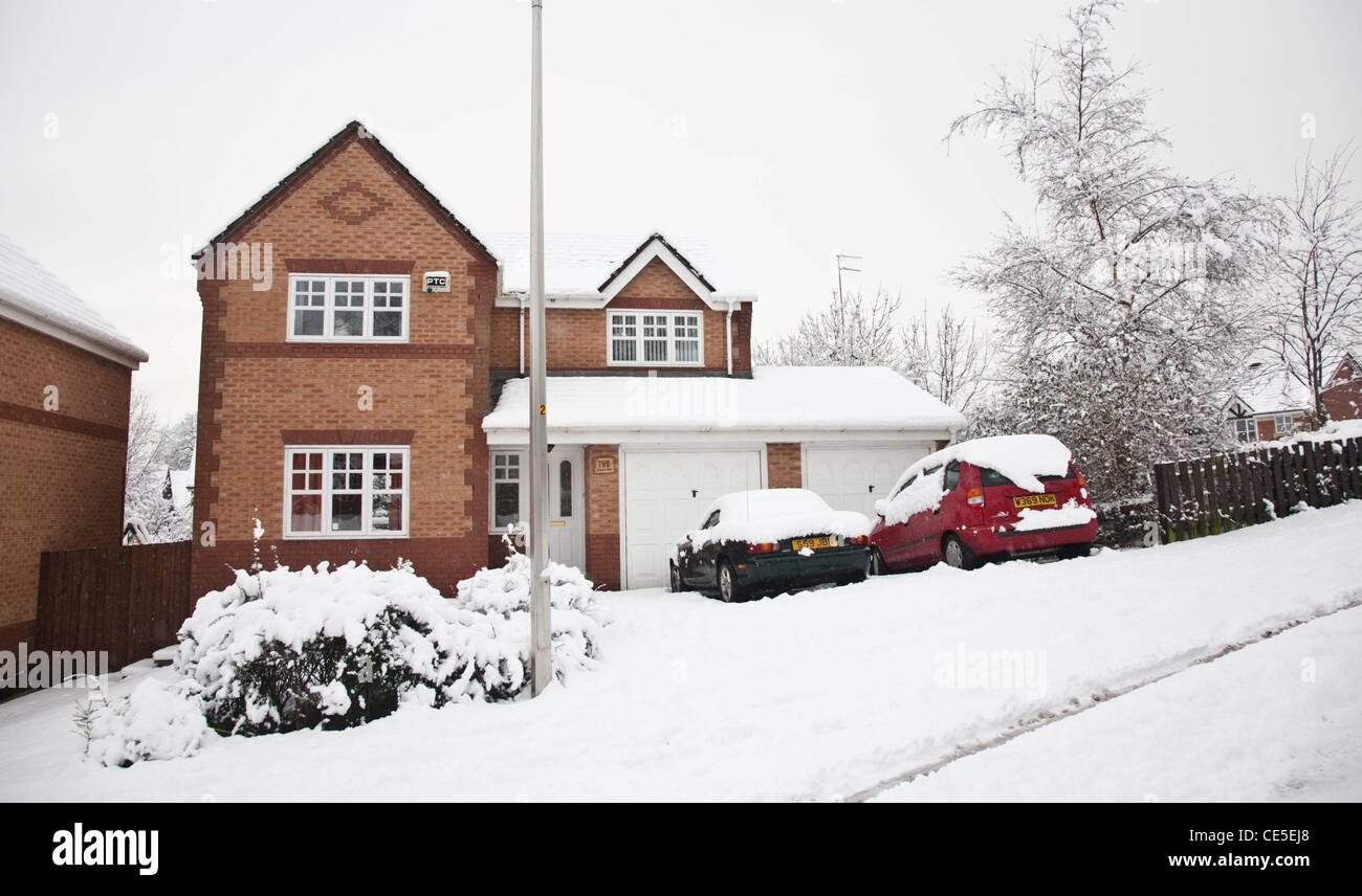 Tennyson Close in snow Stock Photo Alamy