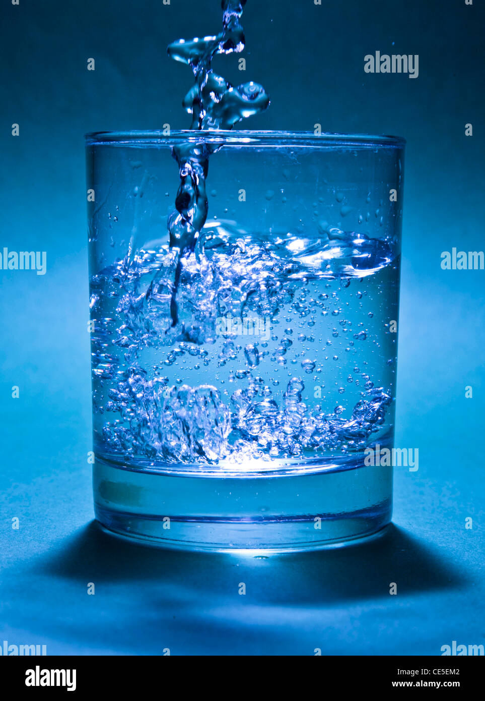 Water in a glass Stock Photo