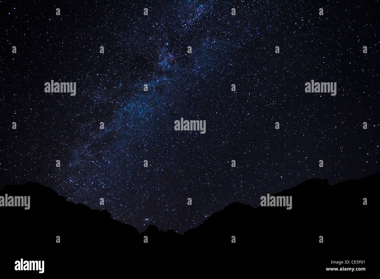 Stars in the Night Sky, Milky Way Galaxy Stock Photo