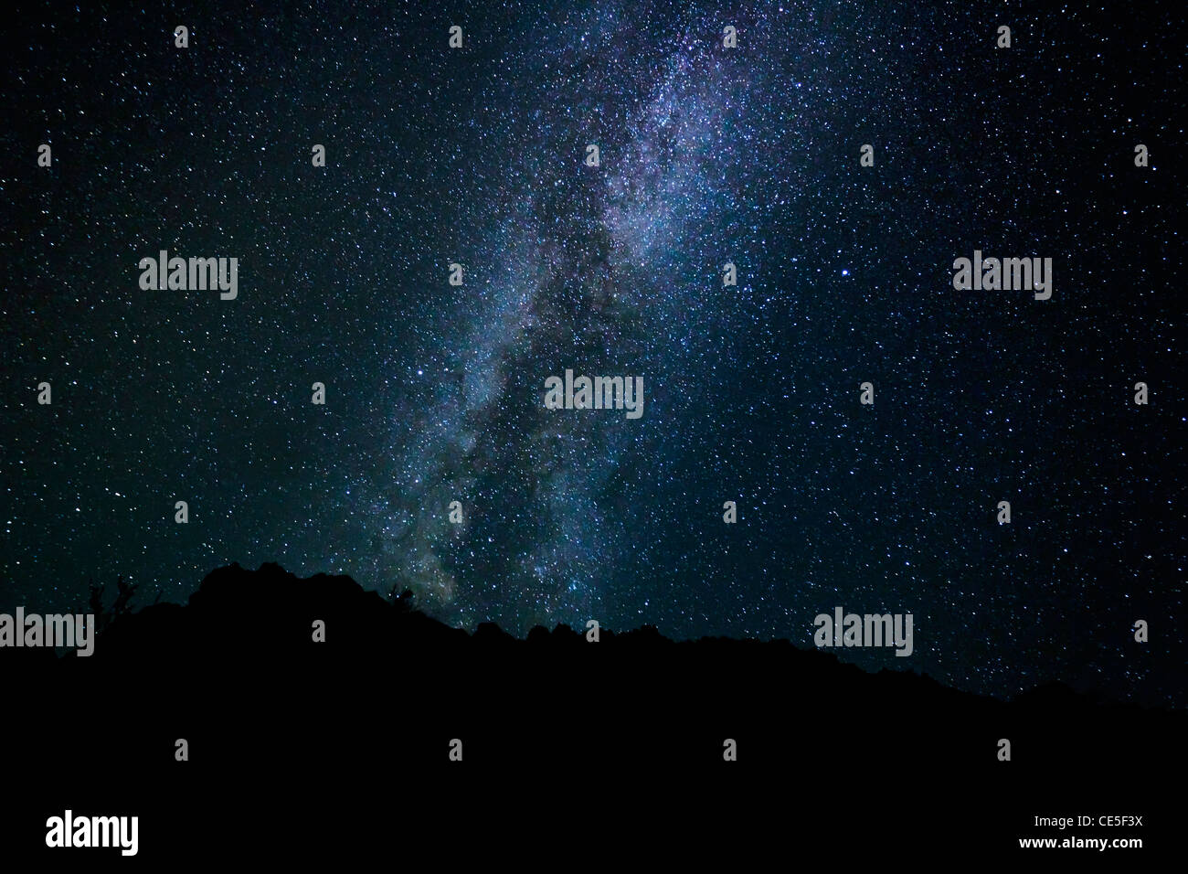 Stars in the Night Sky, Milky Way Galaxy Stock Photo