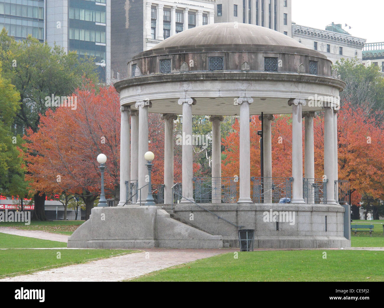 Parkman Memorial bandstand in Boston Common, Massachusetts Stock Photo