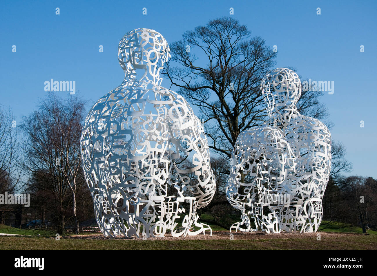 Jaume Plensa sculpture at the Yorkshire Sculpture Park in West Bretton