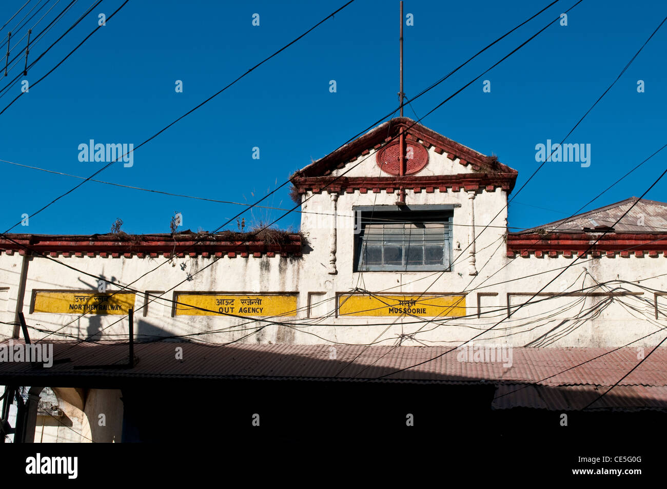 Railway building, Mussoorie, Uttarakhand, India Stock Photo