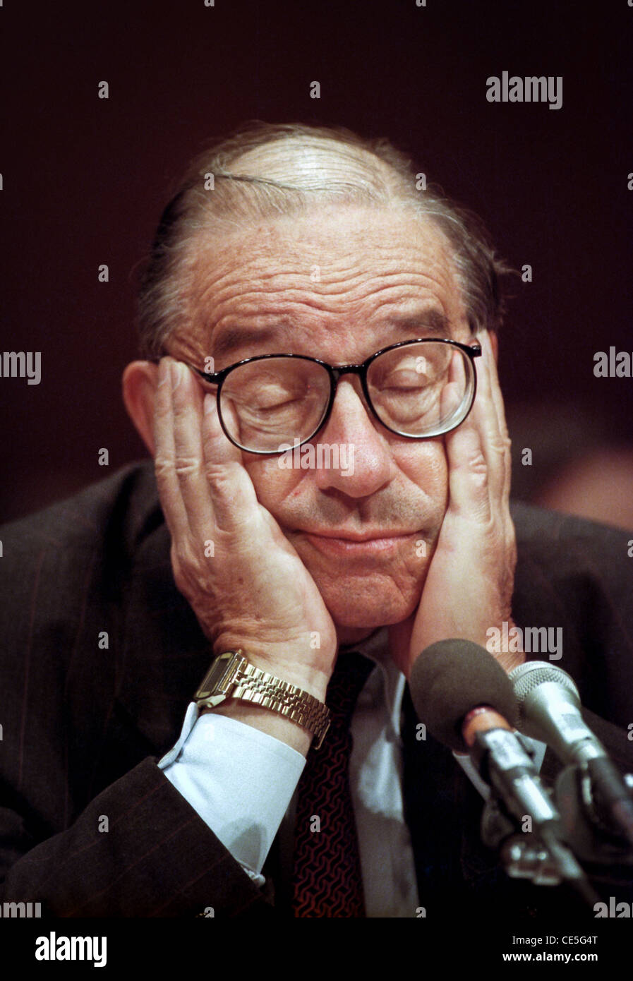 Federal Reserve Chairman Alan Greenspan during testimony in the Senate