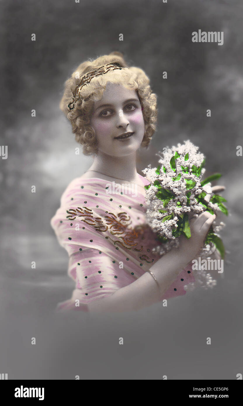 Young woman from Georgian era Stock Photo
