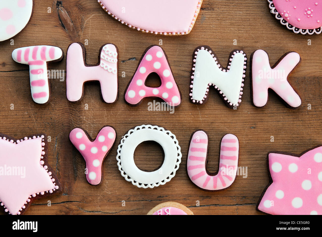 Thank you cookies Stock Photo Alamy