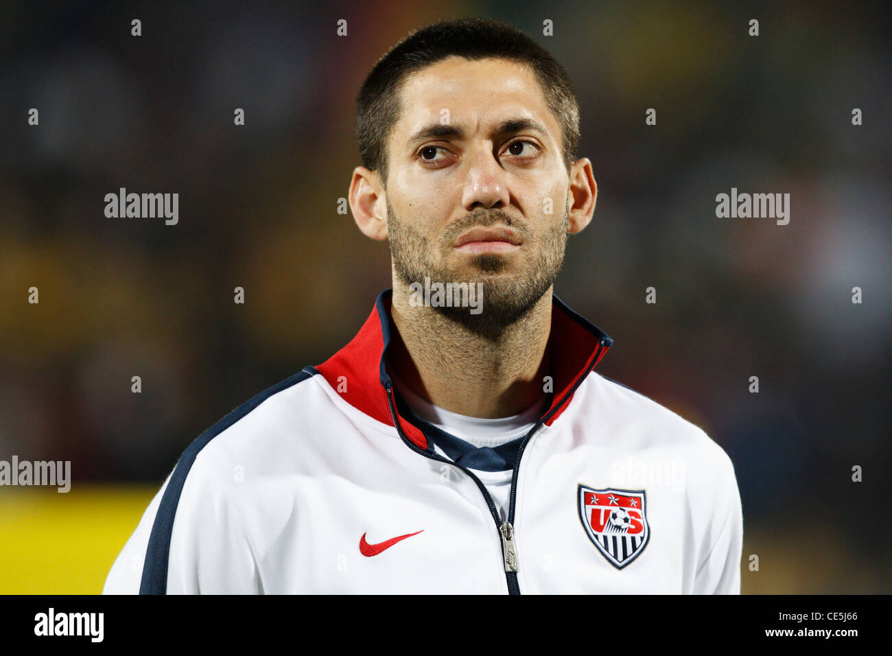 Clint Dempsey of the United States stand for team introductions before a  2010 FIFA World Cup round of 16 match against Ghana Stock Photo - Alamy