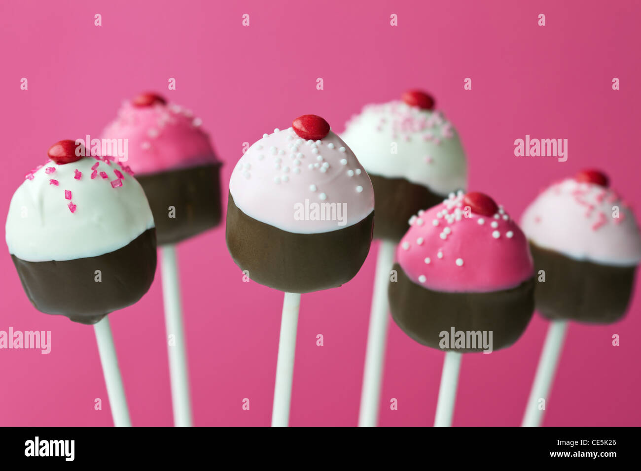 Cupcake cake pops Stock Photo Alamy