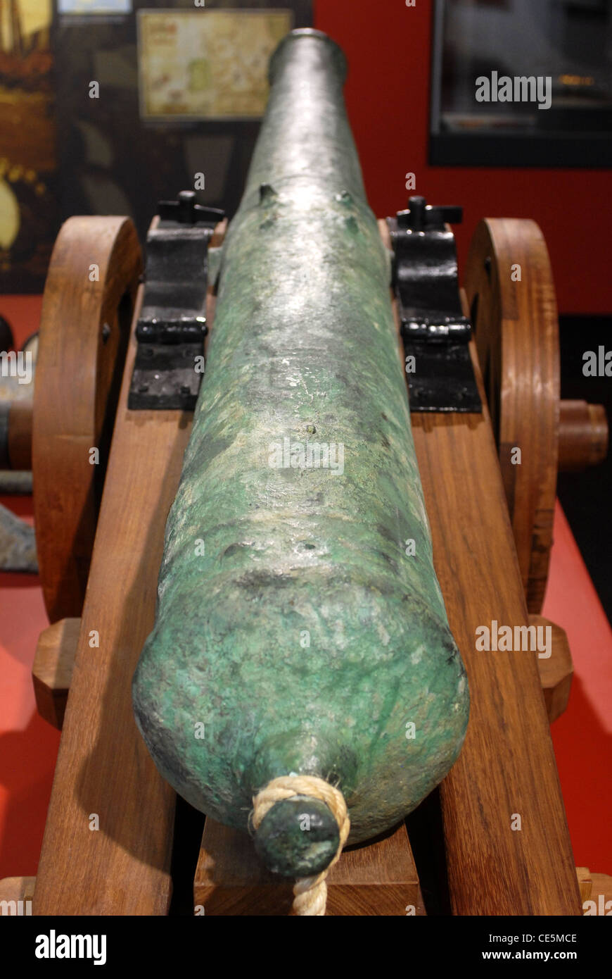 Cannon recovered from the wreck of the 'Girona', the Spanish Armada, Ulster Museum, Belfast, North Ireland, UK, Europe. Stock Photo