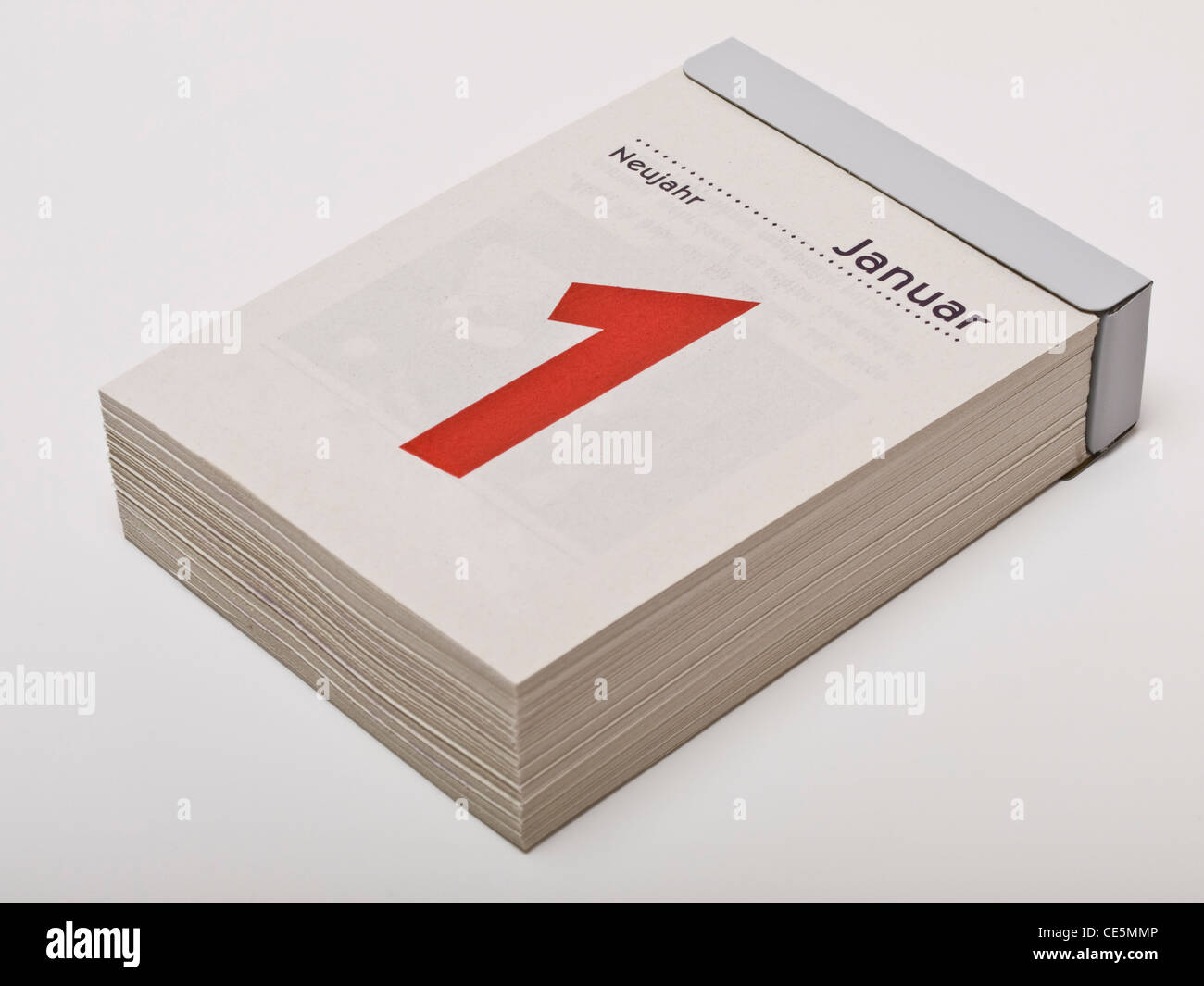 Ein Kalender zeigt den 01. Januar, Neujahr, an | A calendar shows