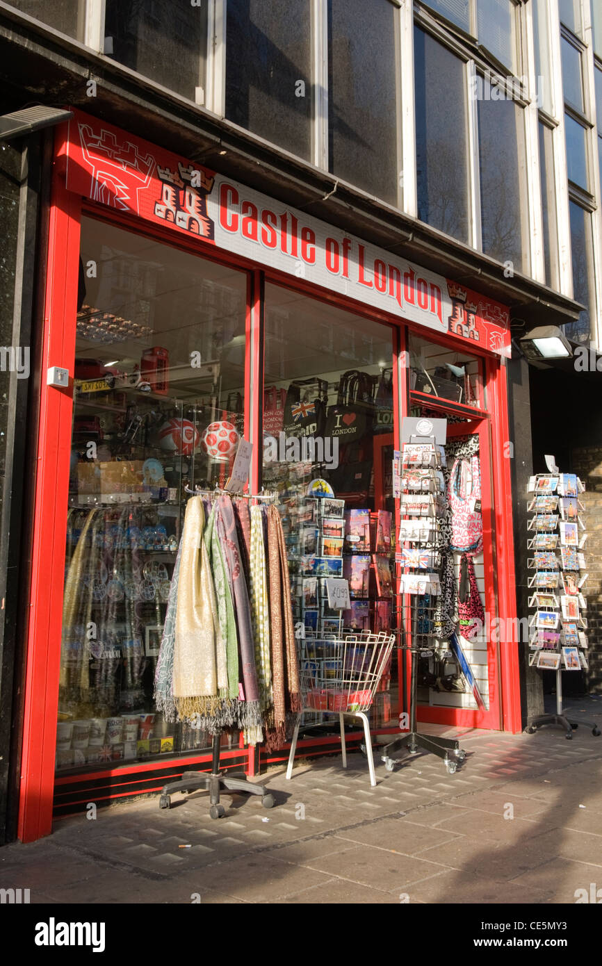 West End Charing Cross Road Castle of London typical souvenir shop