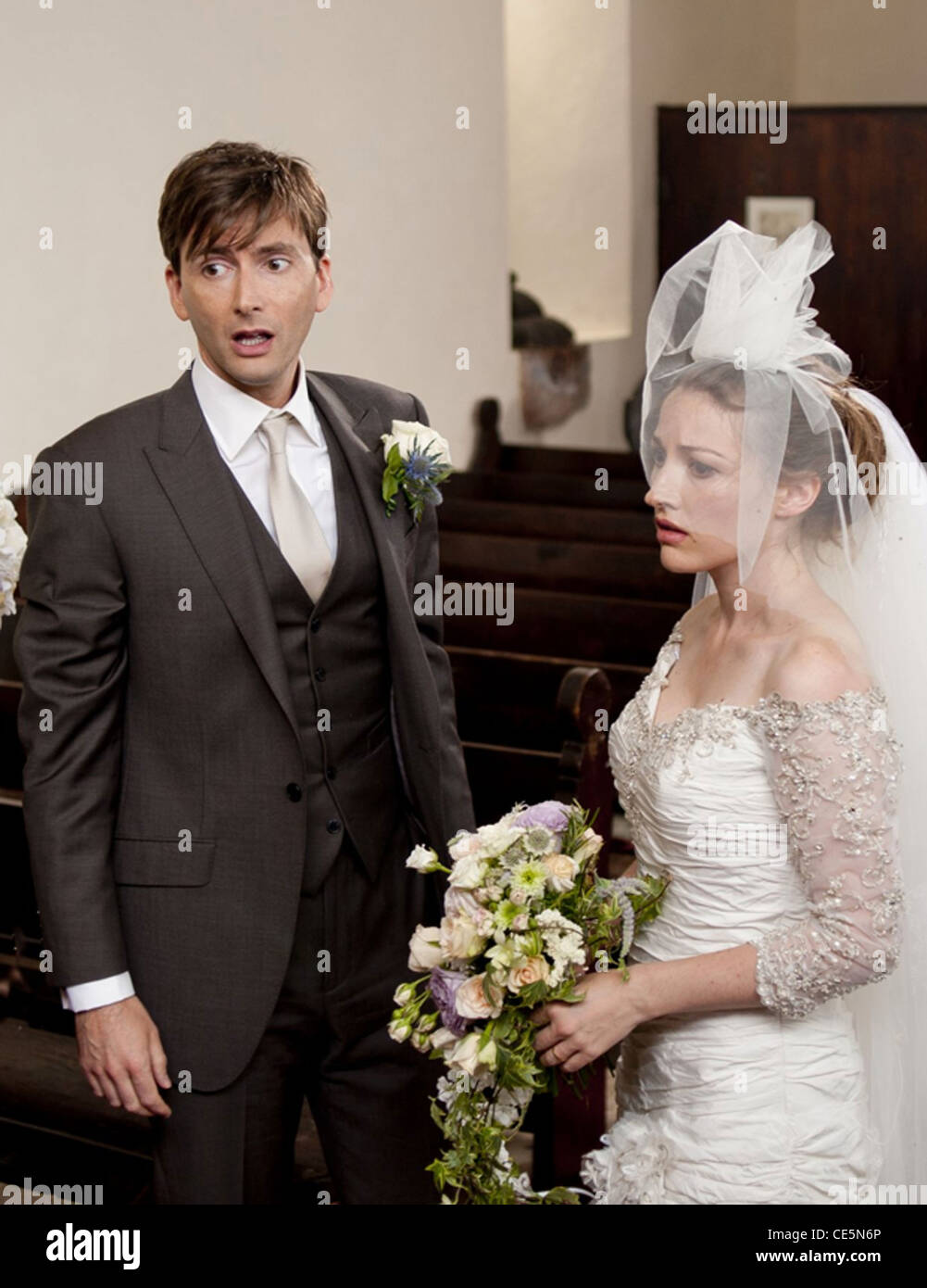 THE DECOY BRIDE 2011 IFC Films release with David Tennant as James and Kelly MacDonald as Katie Stock Photo