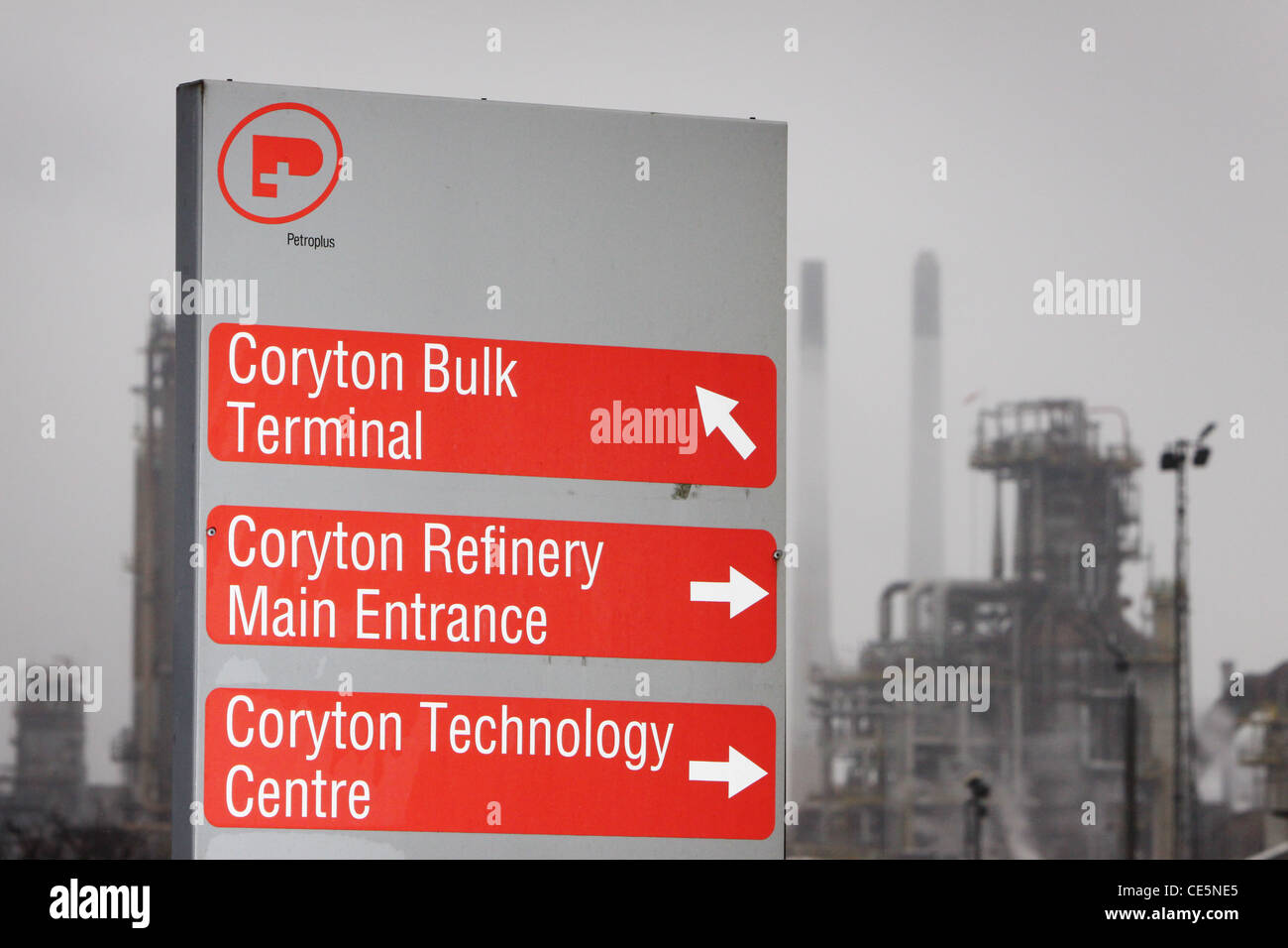 The Petroplus Oil Refinery at Coryton Essex Stock Photo - Alamy