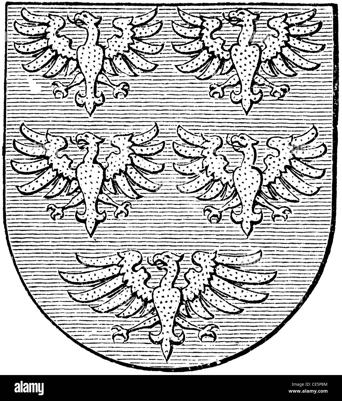 Coat of arms of the state of Lower Austria (Austro-Hungarian Monarchy). Stock Photo