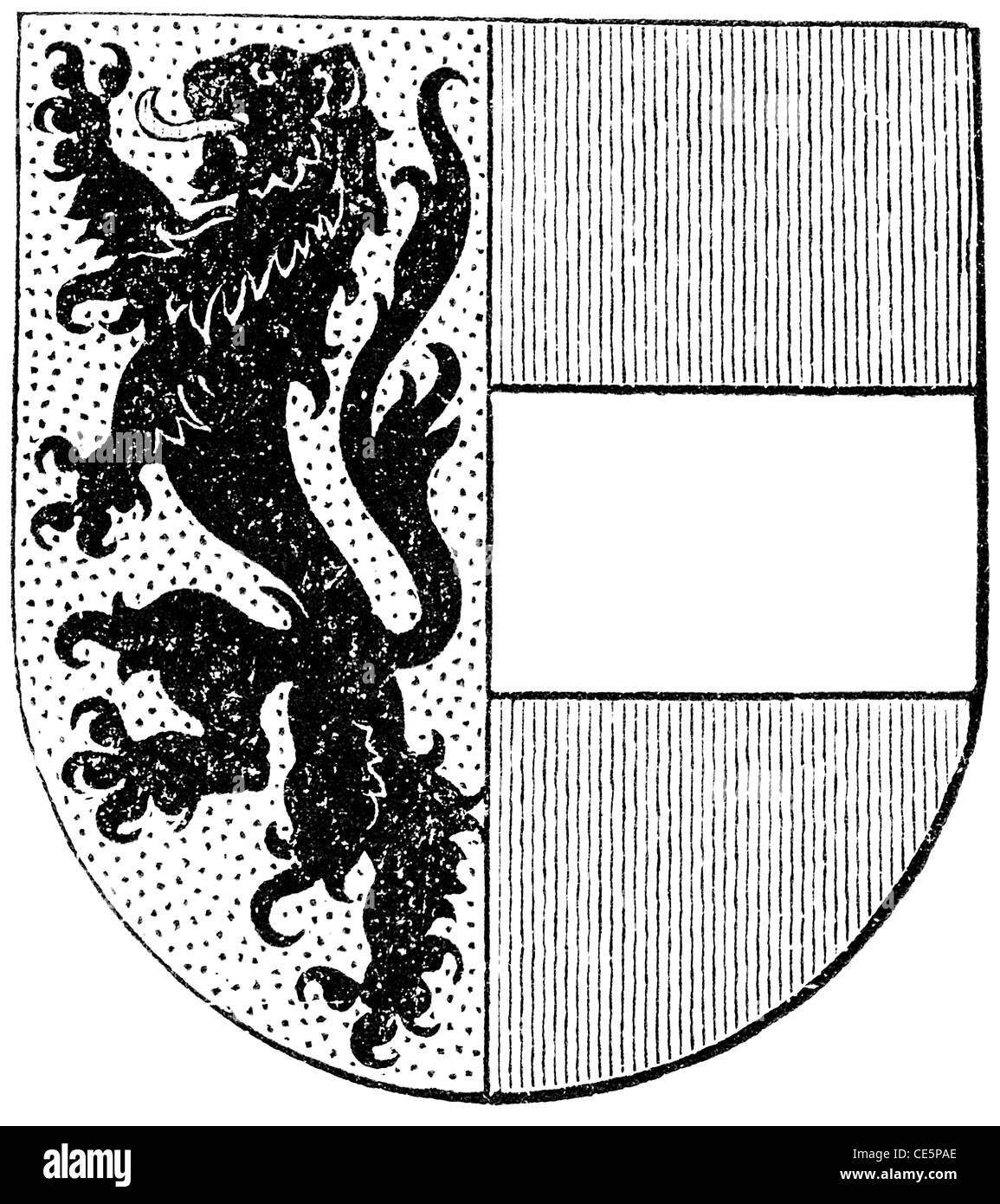 Coat of arms of Salzburg state, (AustroHungarian Monarchy Stock Photo