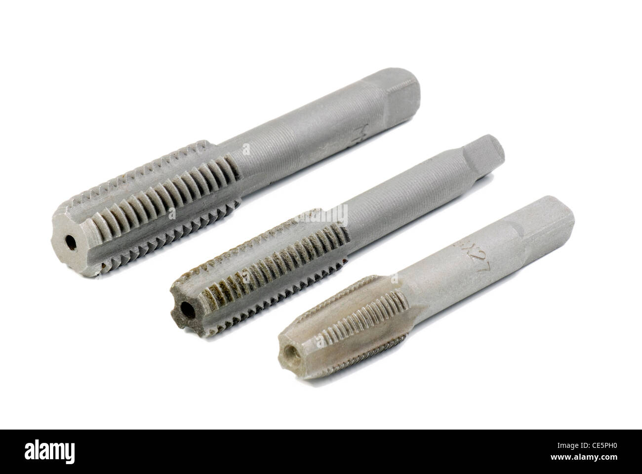 threading bits over white Stock Photo Alamy