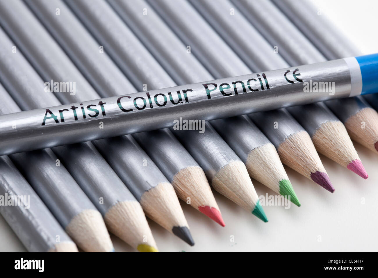 Artist Colour Pencils Stock Photo Alamy