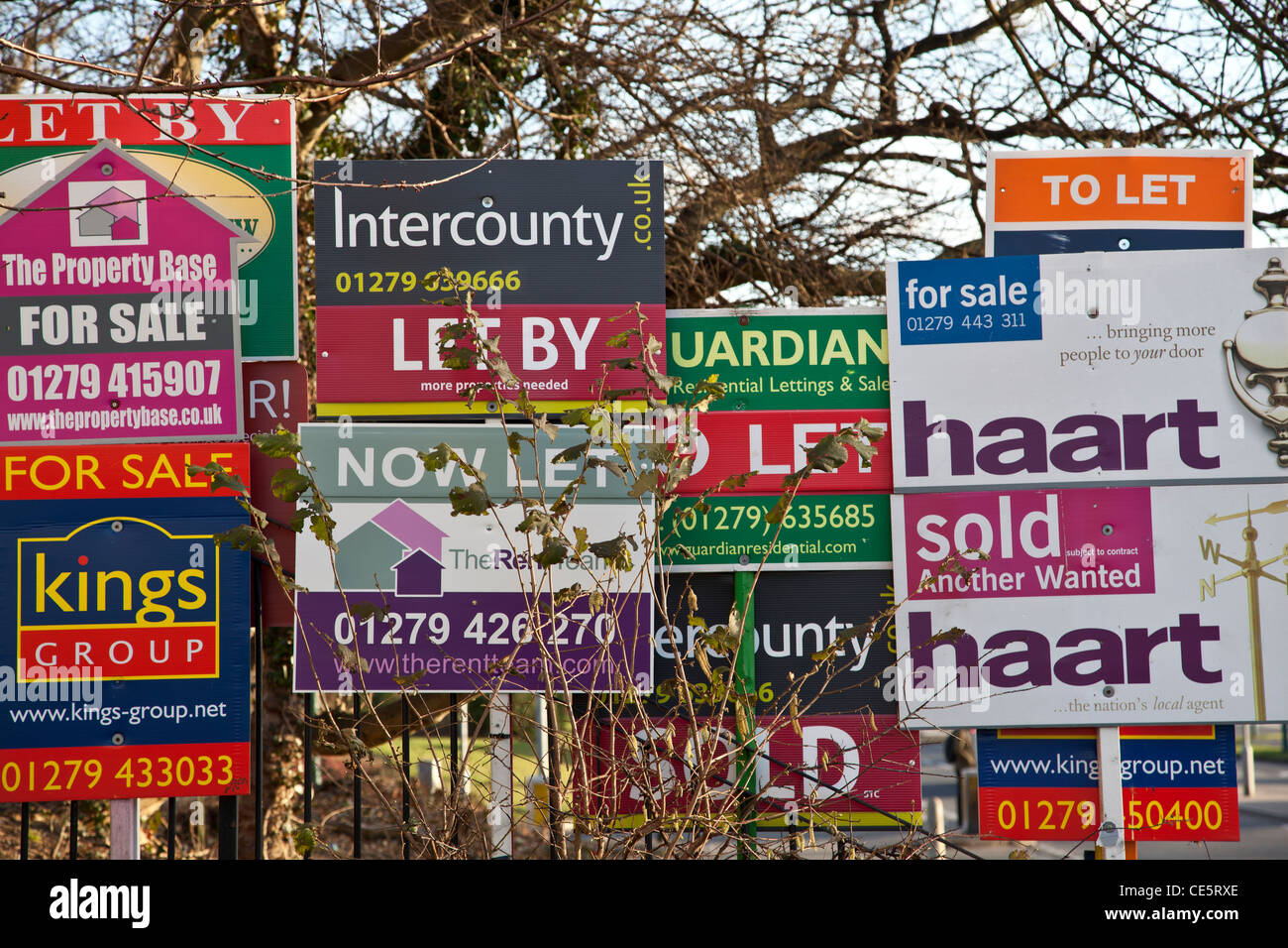 Estate agent boards hires stock photography and images Alamy