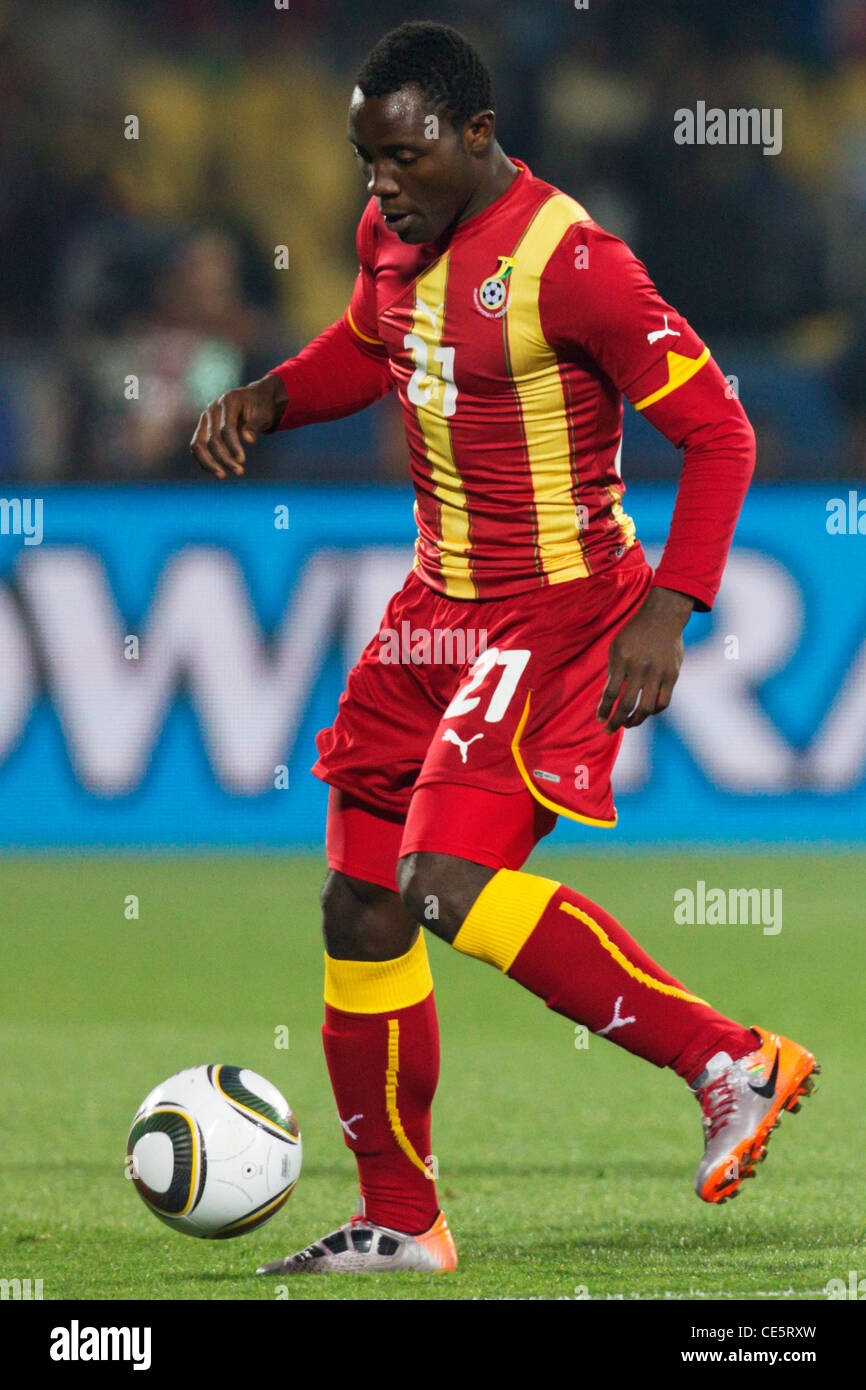 Kwadwo Asamoah of Ghana on the ball during a 2010 FIFA World Cup round of 16 match against the United States. Stock Photo