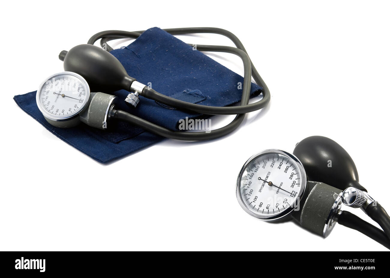 sphygmomanometer, the instrument used to measure blood pressure Stock Photo