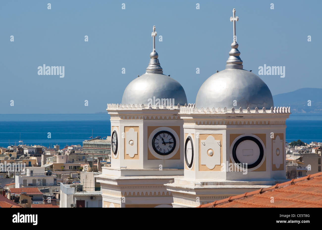 Kalamata rooftops in Greece from a high point of view Stock Photo - Alamy