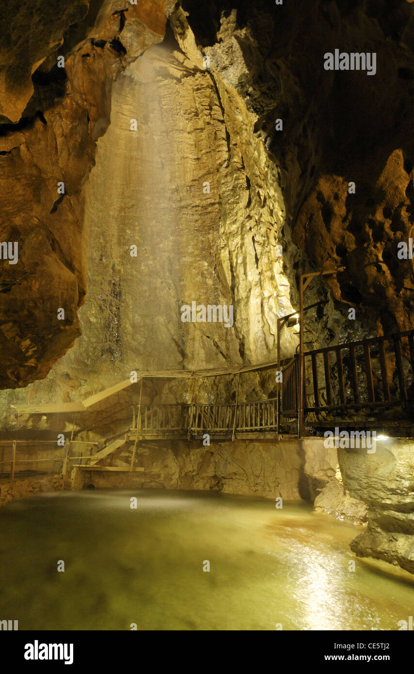 Fairy’s Cave (Grotte aux Fées), St. Maurice Stock Photo