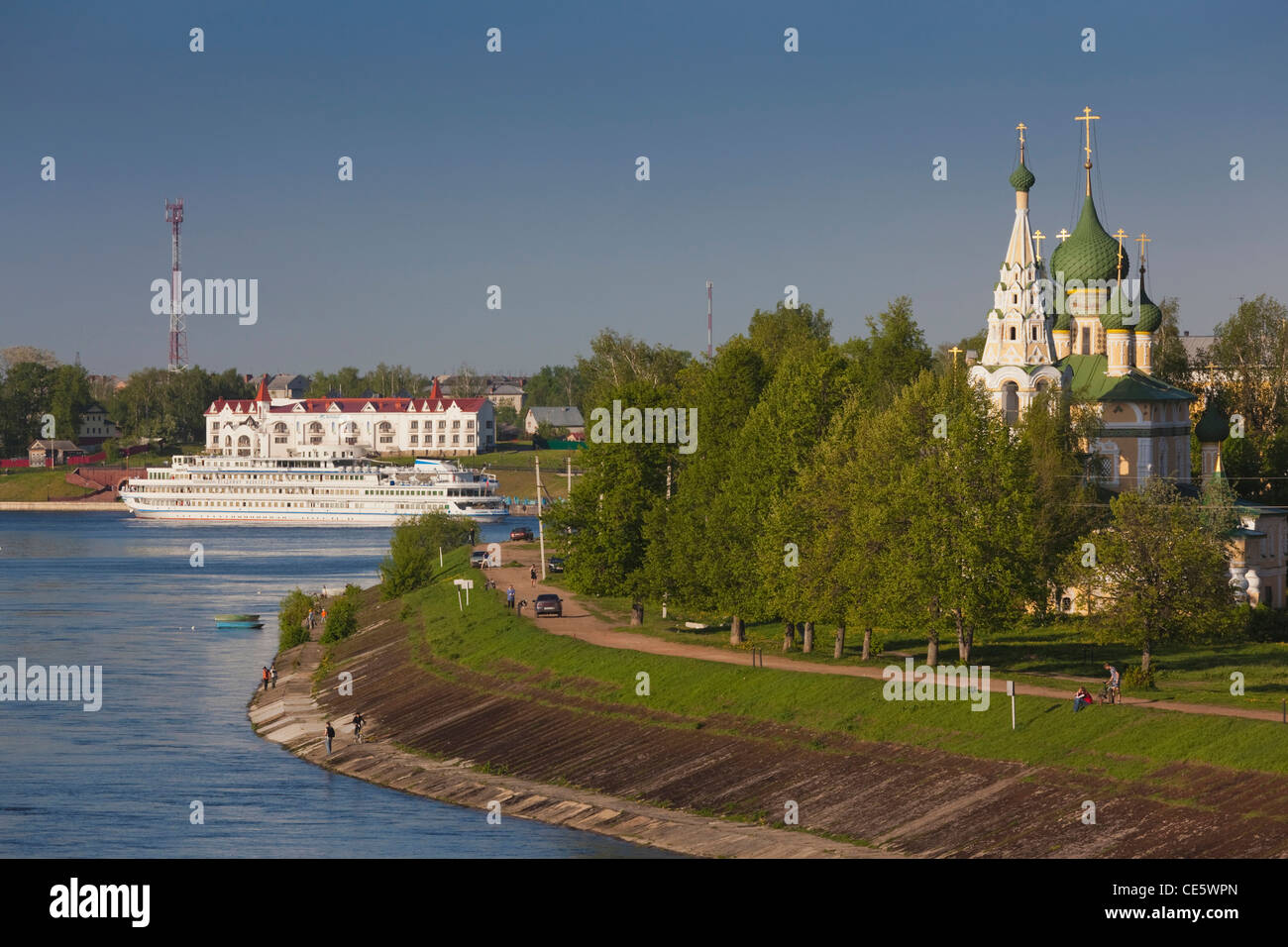 Russia Yaroslavl Oblast Golden Ring Uglich Volga River And The 