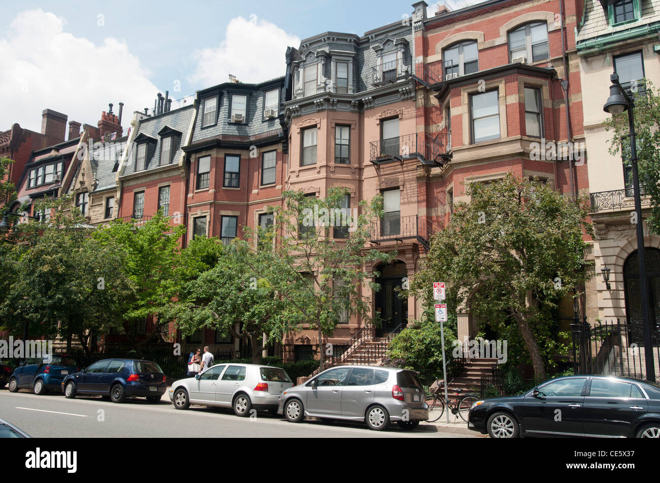 Heritage residential rowhouses on Beacon Street, Back Bay Area, Boston