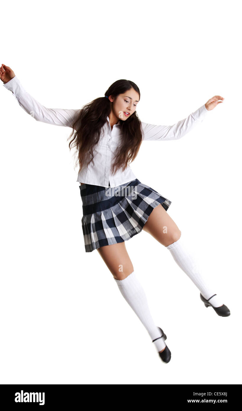 Female tap dancer, isolated on white Stock Photo Alamy