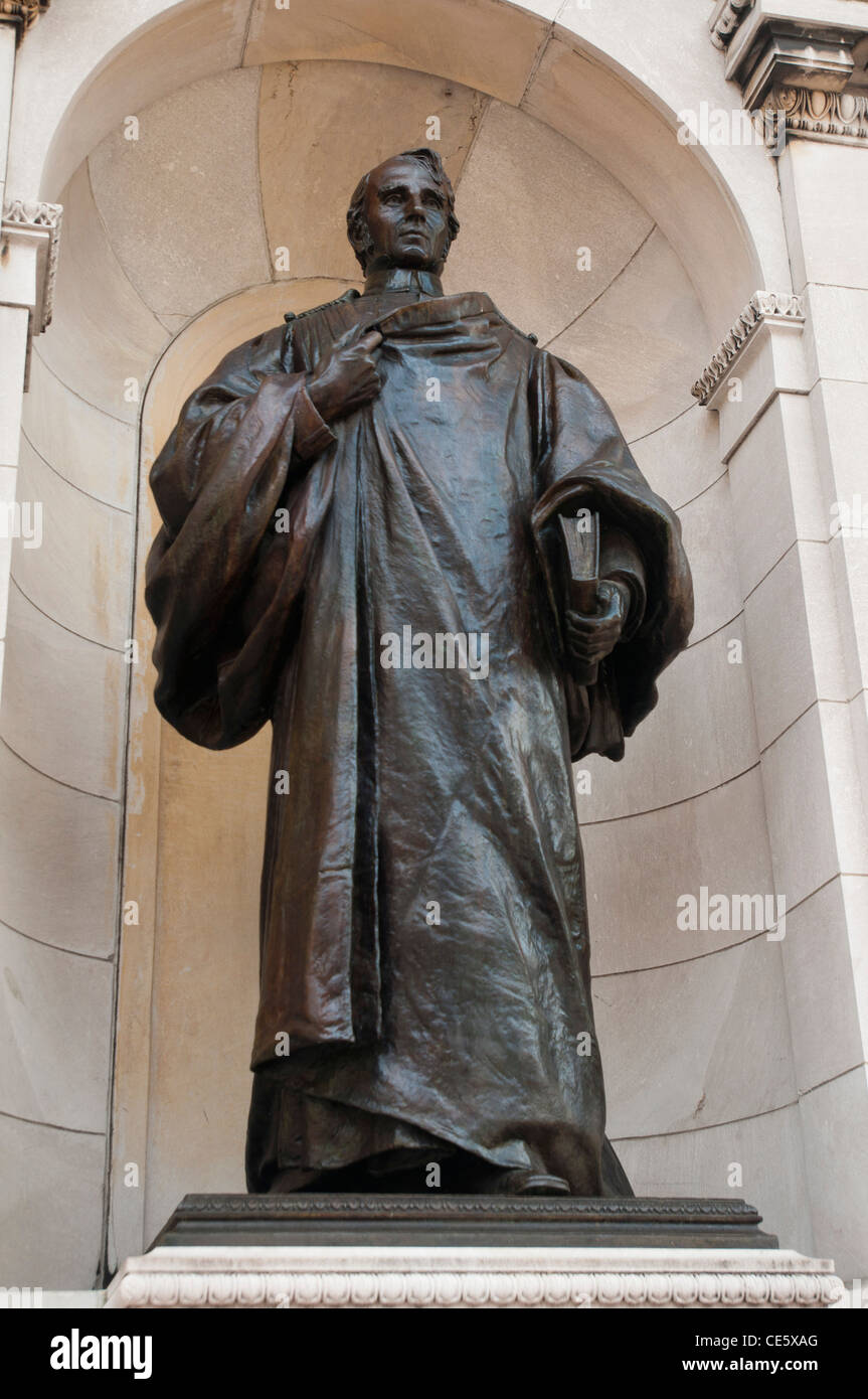 William Ellery Channing, Unitarian preacher, abolitionist, statue, Boylston Street, Boston,Back Bay neighborhood, Boston, USA Stock Photo