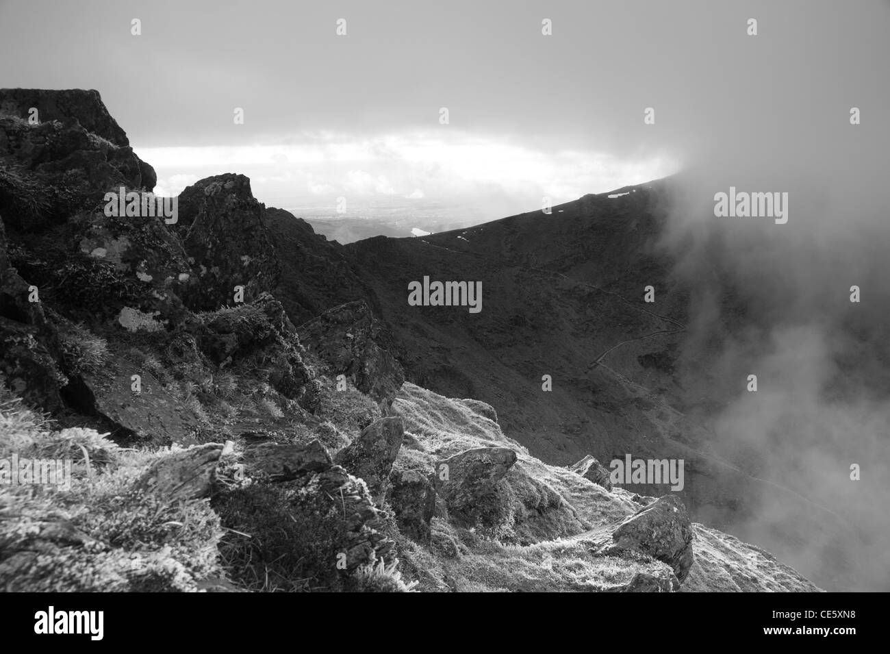 Clearing Cloud, Snowdon Stock Photo