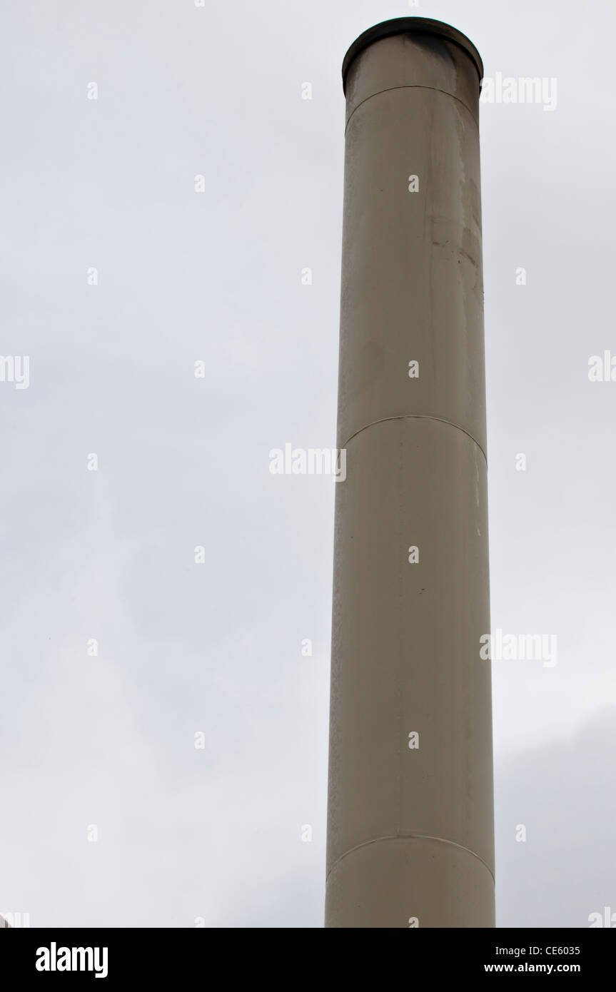 Biomass smokestack at the plant in Darby, Montana. Stock Photo