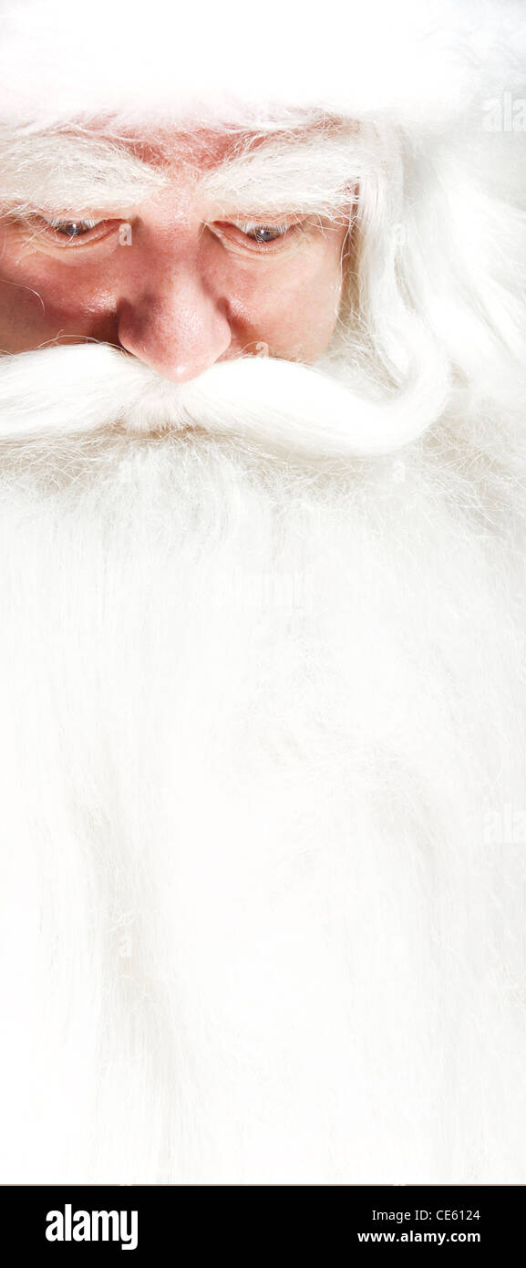 Santa Claus Portrait smiling isolated over a white background Stock ...