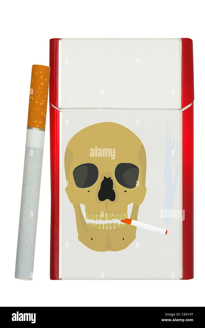 Closed pack of cigarettes Stock Photo