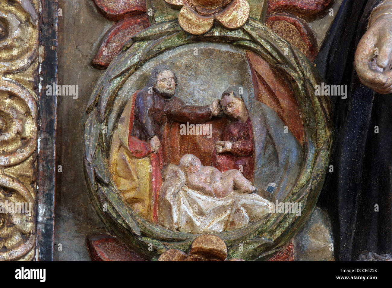 The Nativity, Mysteries of the Rosary Stock Photo - Alamy