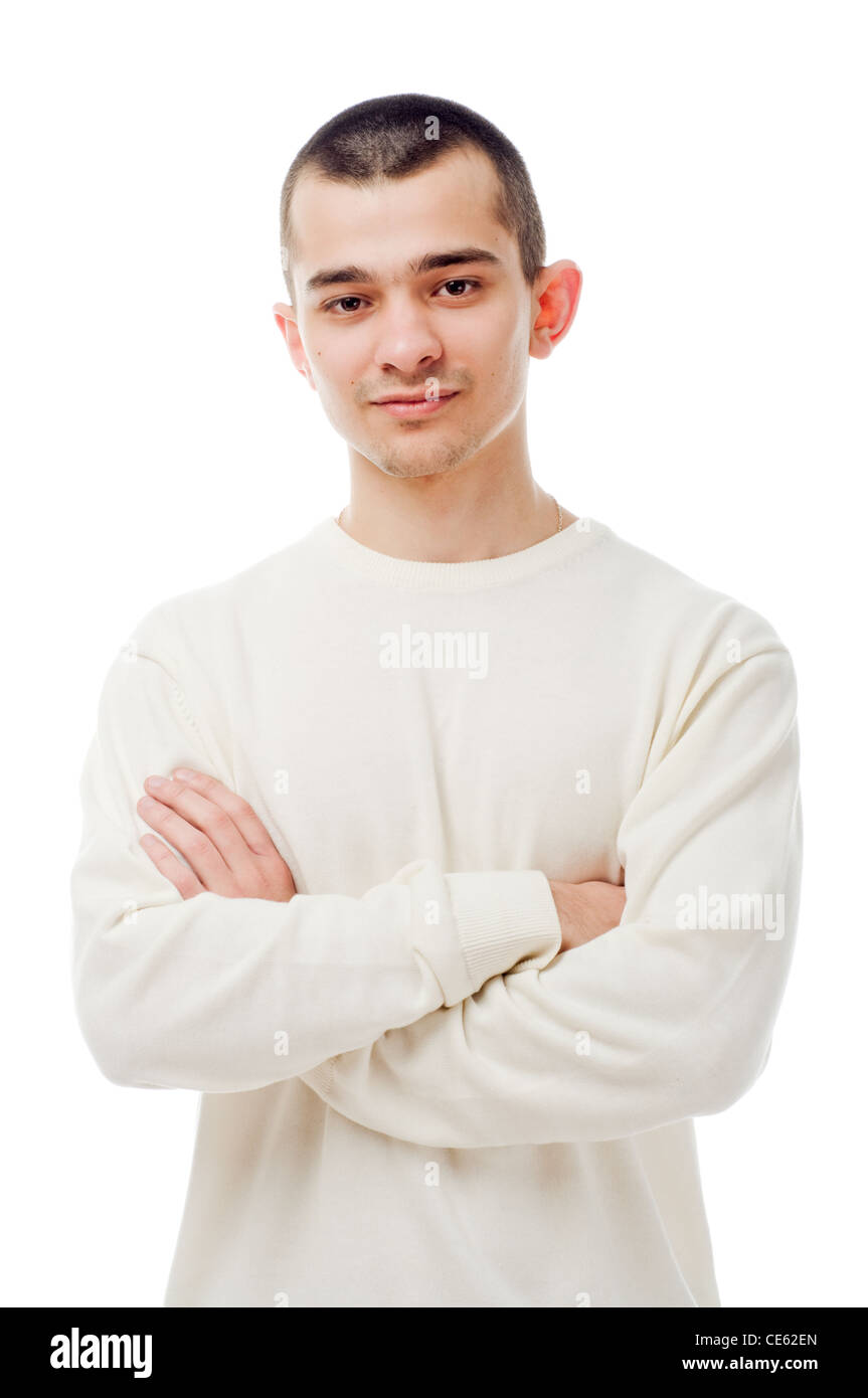 Young caucasian man isolated on white background Stock Photo - Alamy
