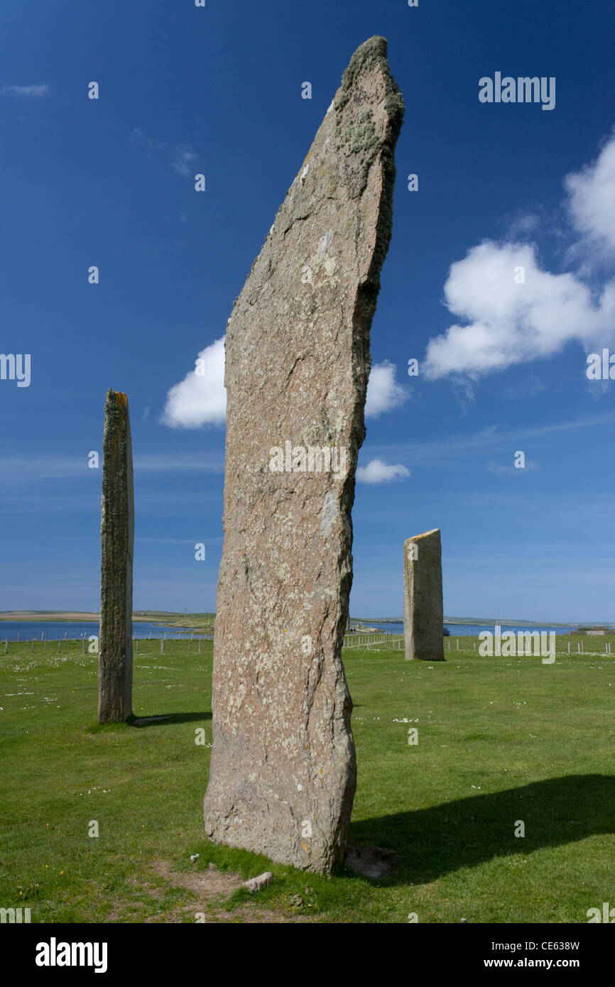 Orkney, Stenness Standing Stones Stock Photo Alamy