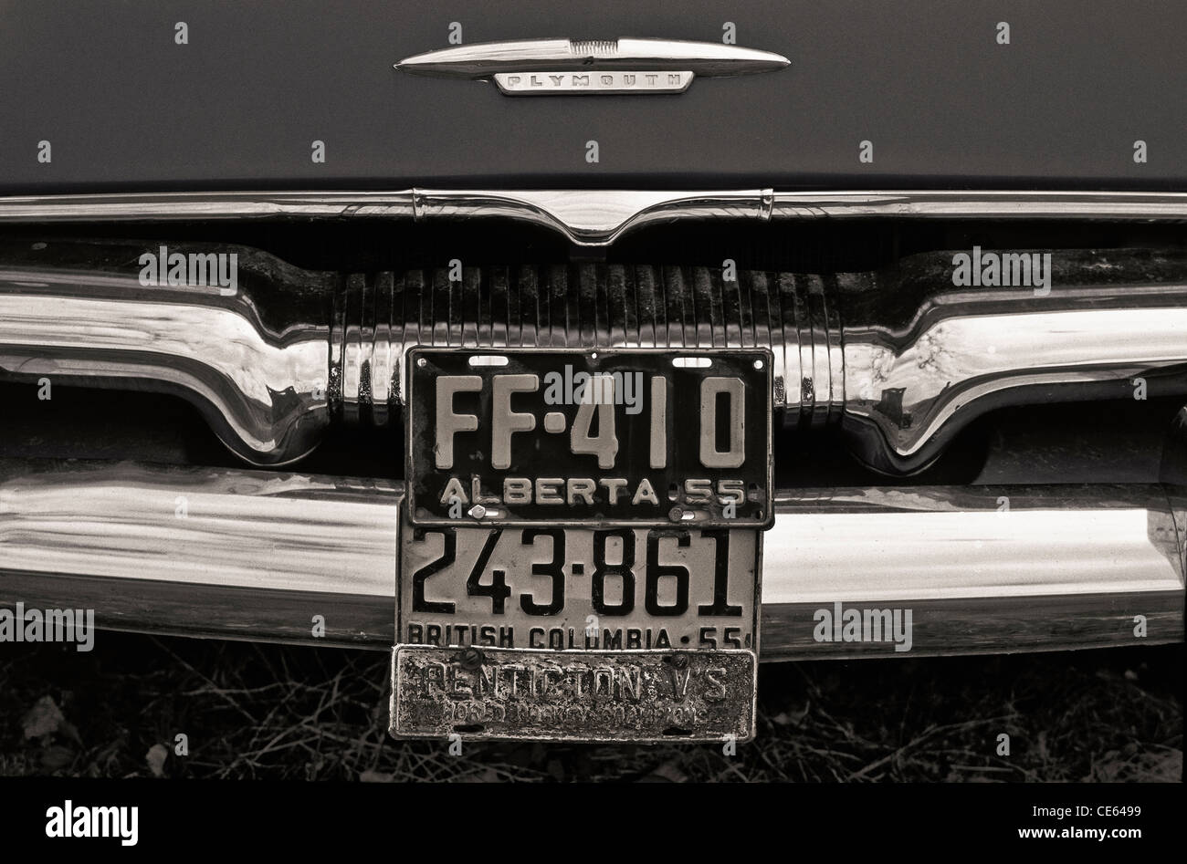 plymouth license plate Stock Photo Alamy