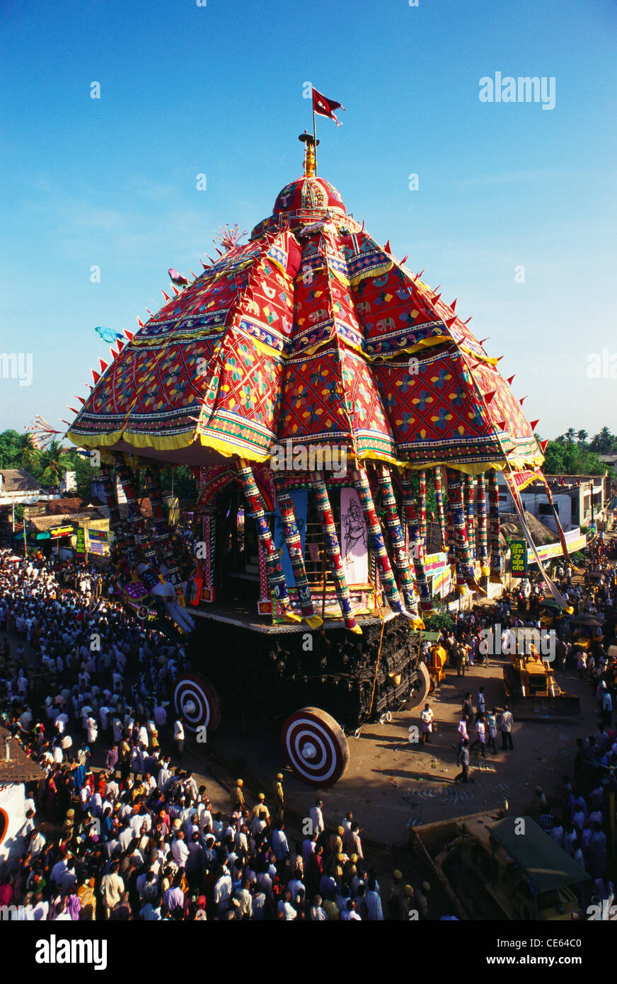 giant indian temple car chariot at Thiruvarur Tamil Nadu India Stock ...