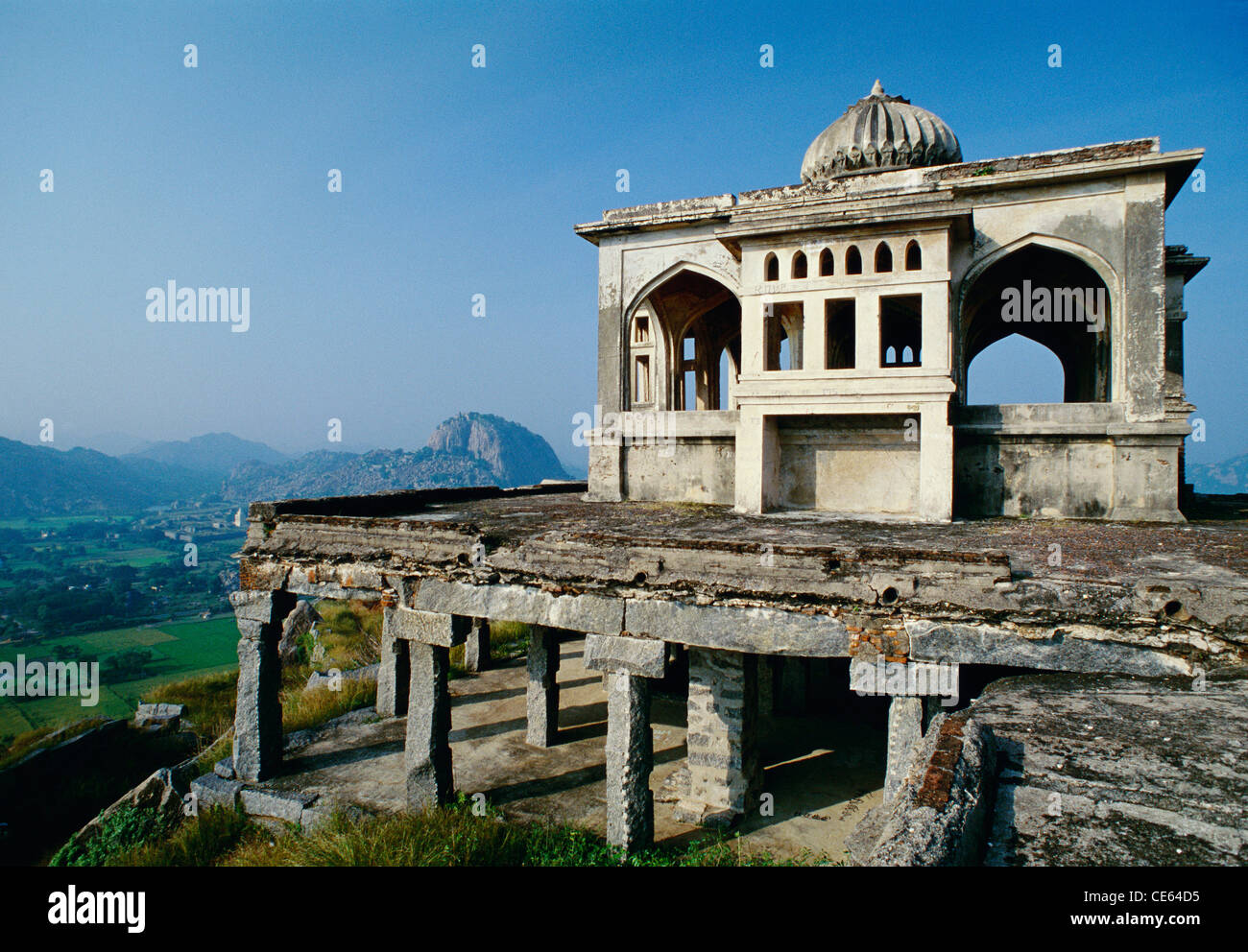 Darbar hall in Krishnagiri fort ; Gingee ; Tamil Nadu ; India Indian Stock Photo