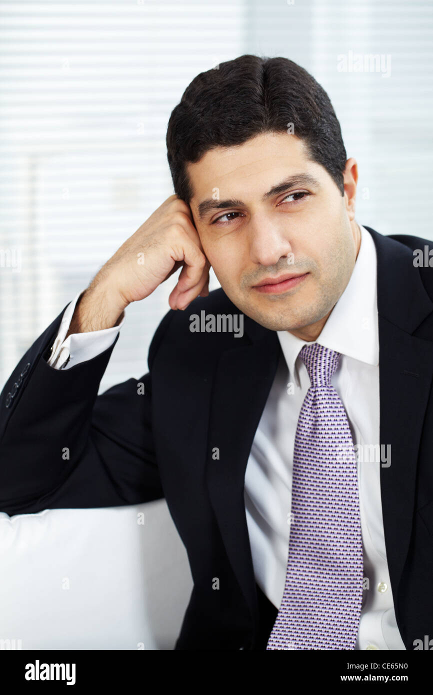 Portrait of attractive businessman in suit Stock Photo