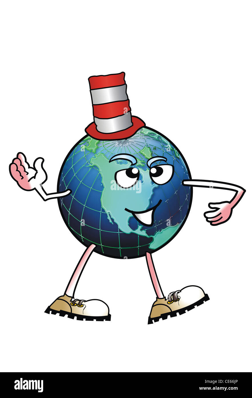 Funny earth cartoon hi-res stock photography and images - Alamy