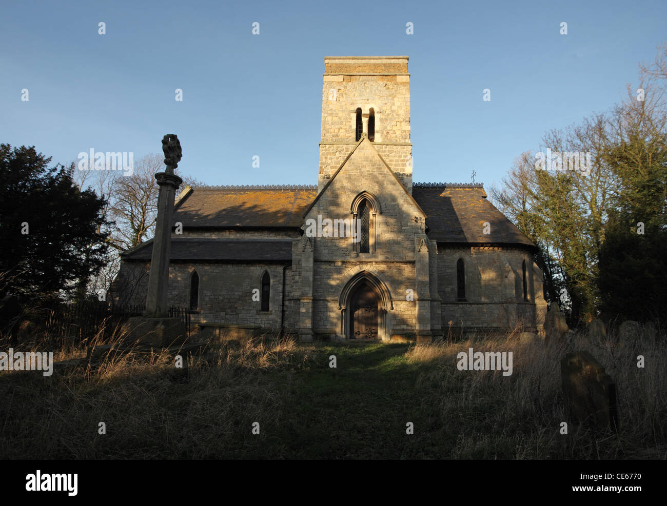 St Martin's Church, Waithe, North Lincolnshire, a redundant church now in the care of the Churches Conservation Trust Stock Photo