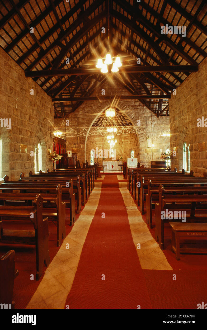 Interior of CSI cathedral ; Munnar ; Kerala ; India Stock Photo